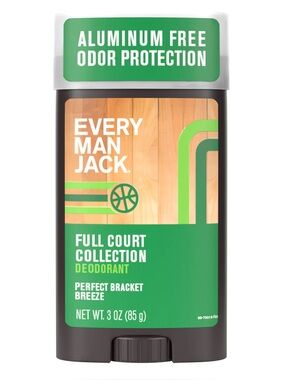 Every Man Jack Aluminum-Free Men's Deodorant - Perfect Bracket Breeze, NEW